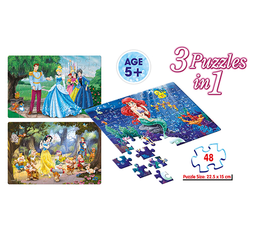 Disney Princess 3 x 48 Pieces